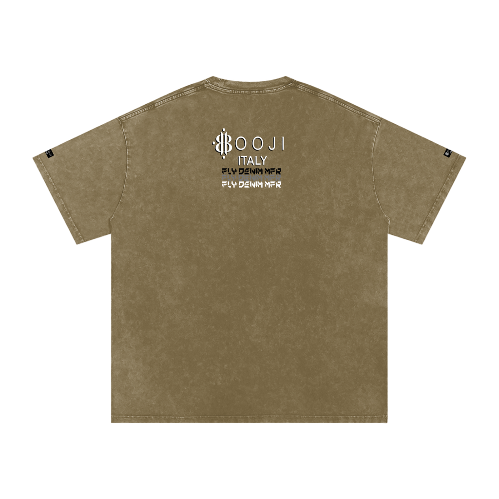 BOOJI ITALY "FLY DENIM MFR." SNOW WASHED T-SHIRT