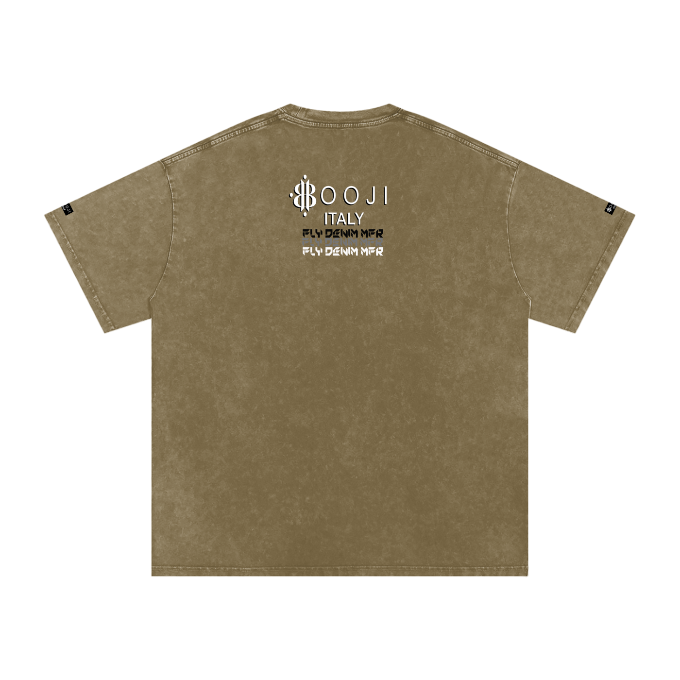 BOOJI ITALY "FLY DENIM MFR." SNOW WASHED T-SHIRT