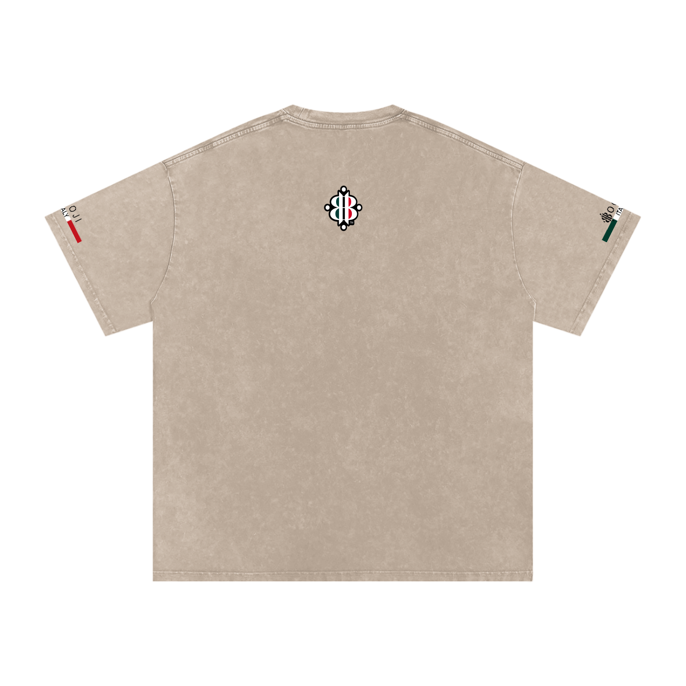 BOOJI ITALY ITALIAN FLAG 4 EVER $ LOGO SNOW WASHED T-SHIRT