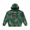BOOJI ITALY GRAFITTI LOGO SUNFADED FRAYED FLEECE HOODIE