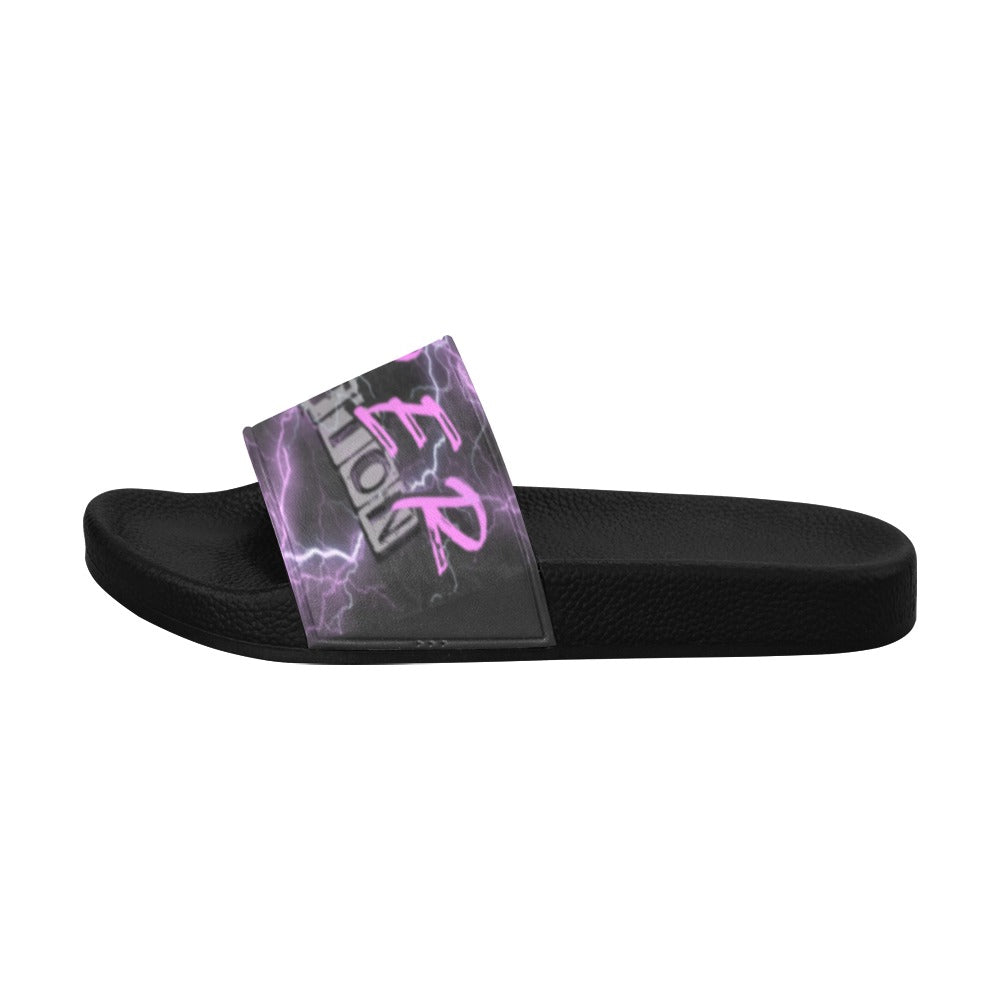 BOOJI ITALY SUPER POSITION LOGO WOMEN'S BLACK SOLE SLIDES