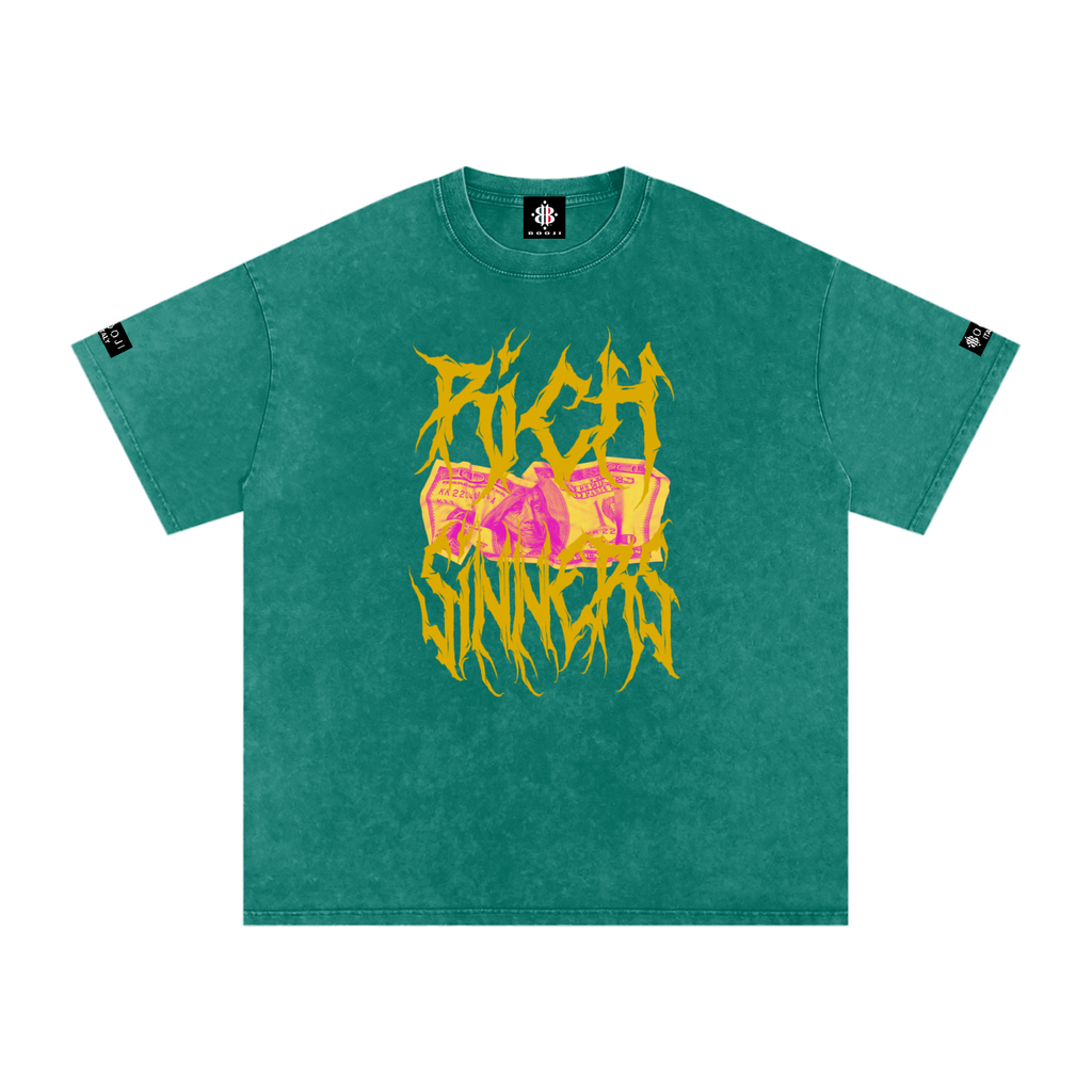 BOOJI ITALY RICH SINNERS SNOW WASHED T-SHIRT