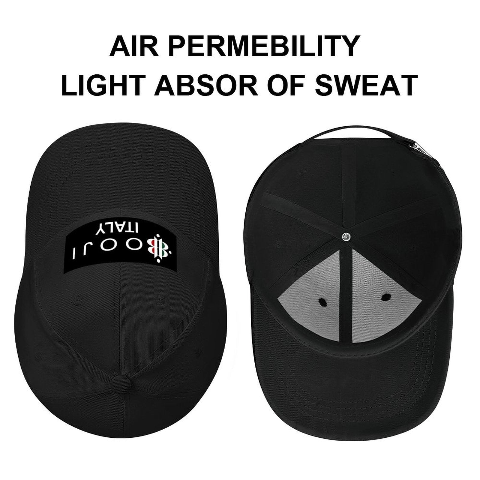 BOOJI ITALY LOGO BLACK BASEBALL CAP