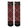 BOOJI ITALY ESCI'S COLLECTION MEN'S PLAID BLACK TUBE SOCKS