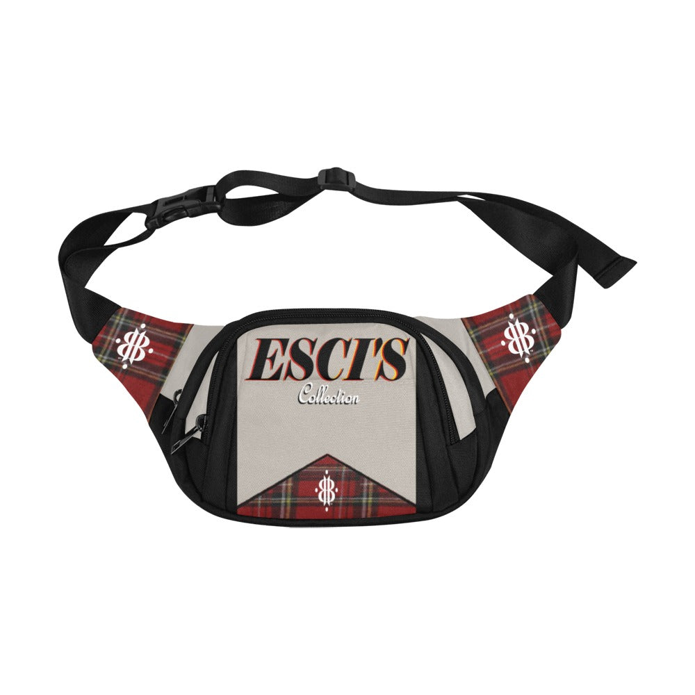 BOOJI ITALY ESCI'S COLLECTION BLACK NYLON CANVAS WAIST BAG