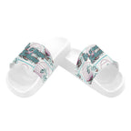 BOOJI ITALY BE A WAVE BEHAVE COLLECTION MEN'S WHITE SOLE SLIDES