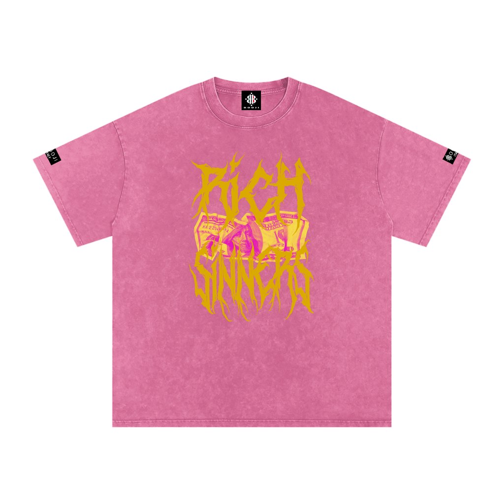 BOOJI ITALY RICH SINNERS SNOW WASHED T-SHIRT