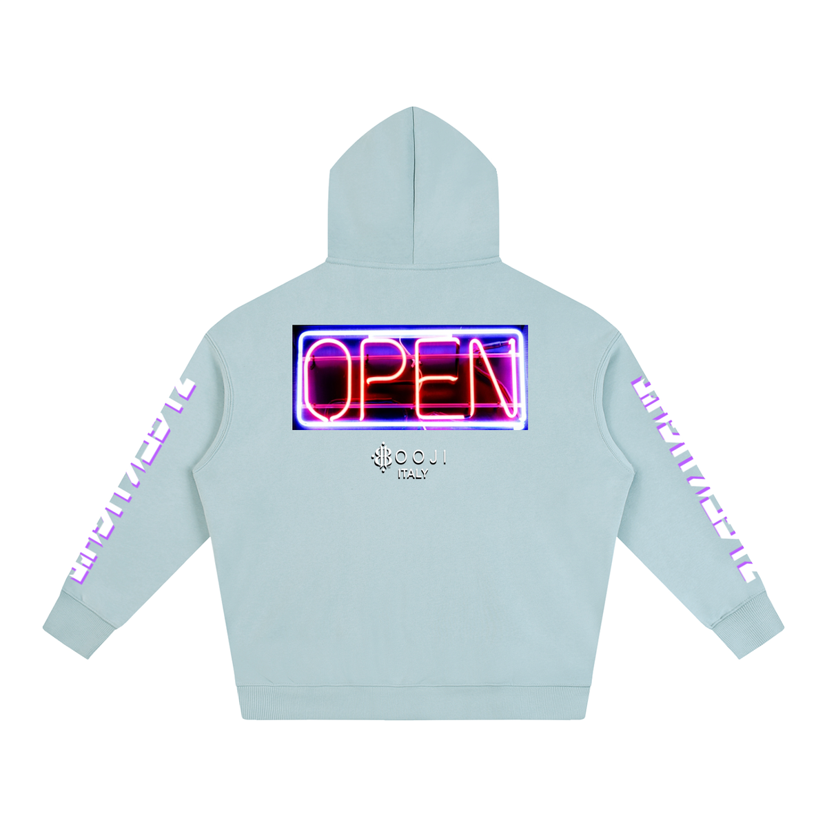 BOOJI ITALY OPEN SIGN COLLECTION COTTON  BLEND FLEECE HOODIE