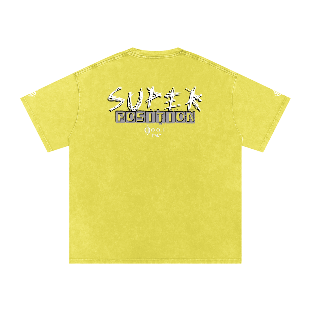 BOOJI ITALY SUPER POSITION COLLECTION RAZORS EDGE SNOW WASHED T-SHIRT