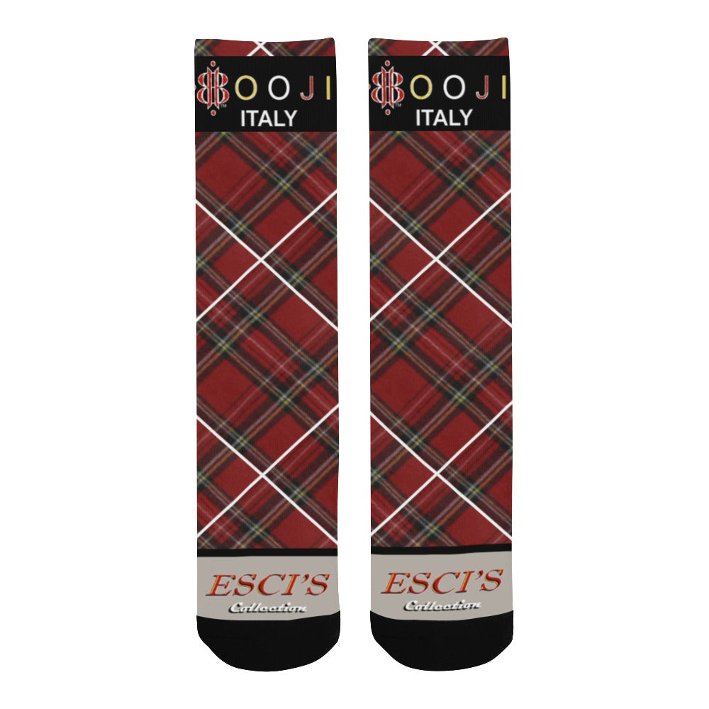 BOOJI ITALY ESCI'S COLLECTION MEN'S PLAID TUBE SOCKS