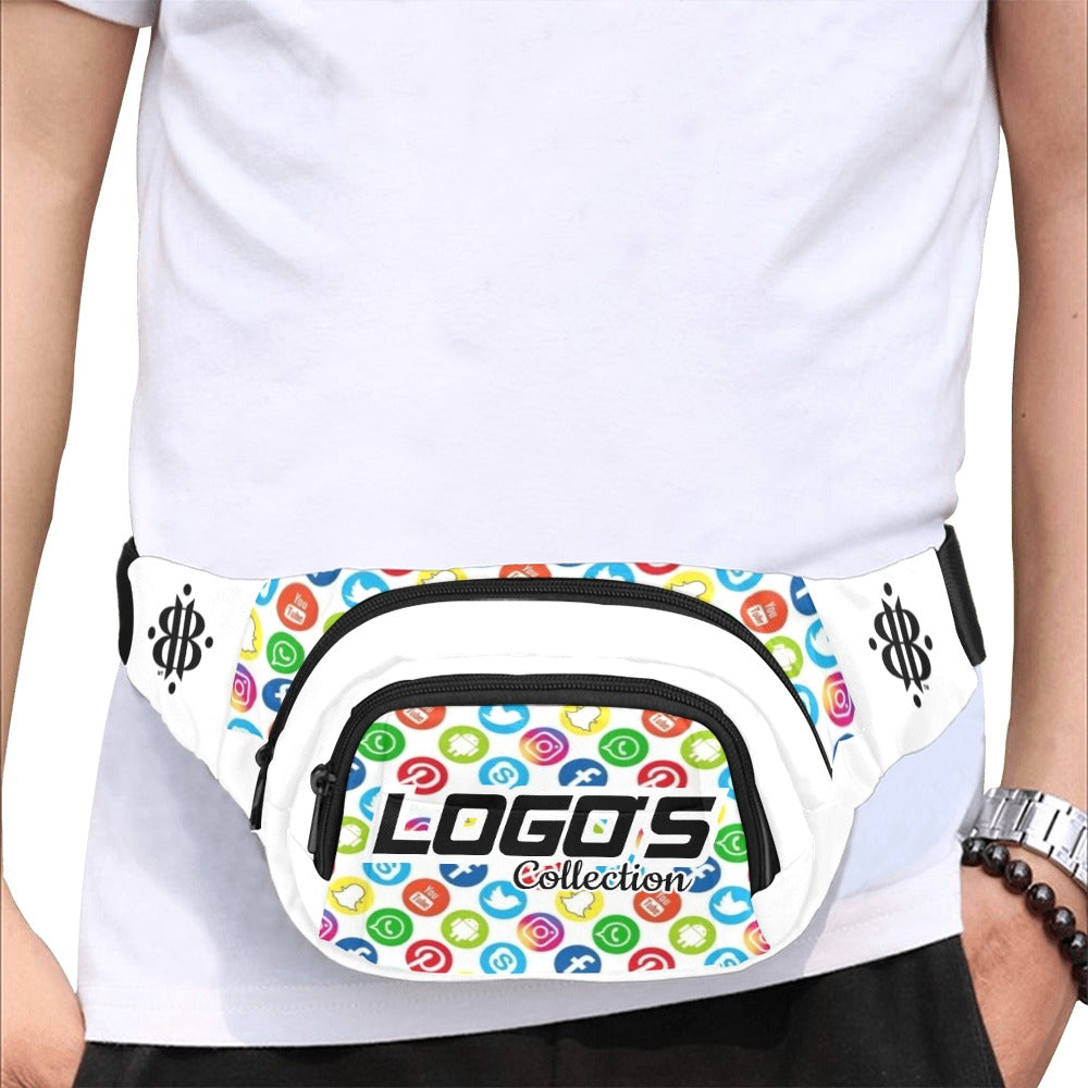 BOOJI ITALY LOGO'S COLLECTION WHITE WAIST BAG