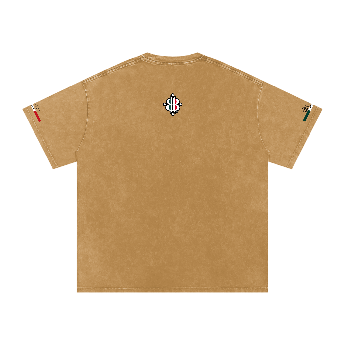 BOOJI ITALY ITALIAN FLAG 4 EVER $ LOGO SNOW WASHED T-SHIRT