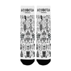 BOOJI ITALY SYMBOLS COLLECTION WOMEN'S WHITE CREW SOCKS