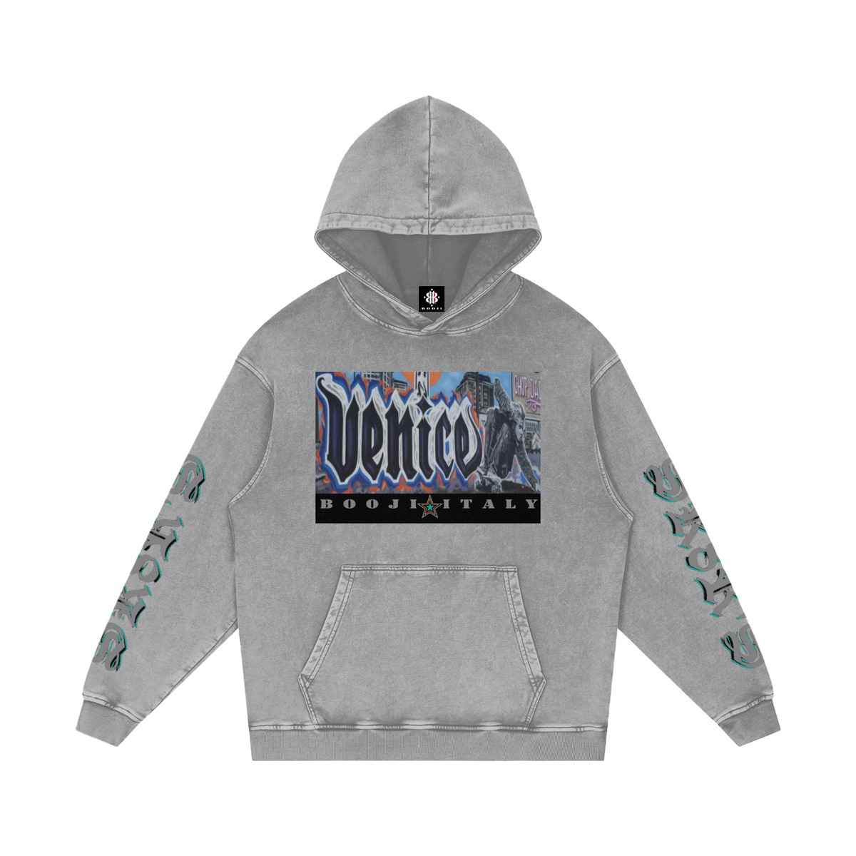BOOJI ITALY SK8R'S COLLECTION SNOW WASHED HOODIE