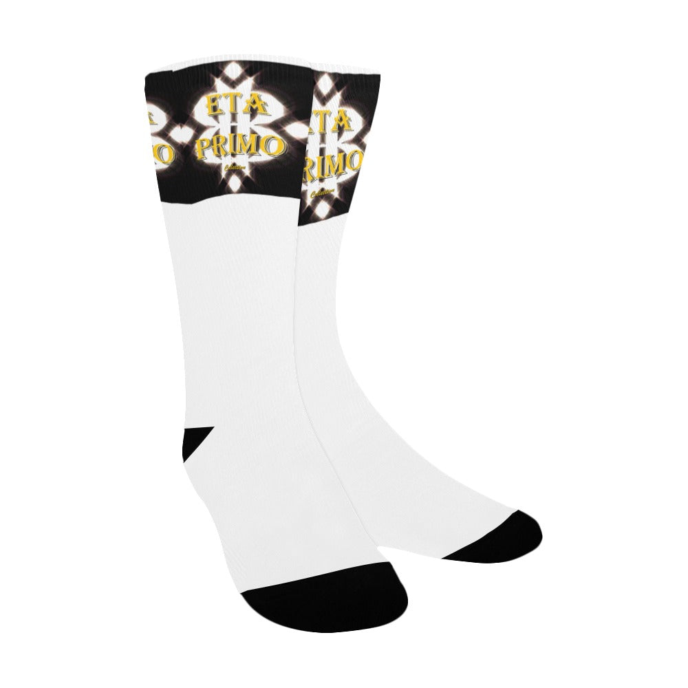 BOOJI ITALY ETA PRIMO COLLECTION WOMEN'S WHITE CREW SOCKS Women's Custom Socks
