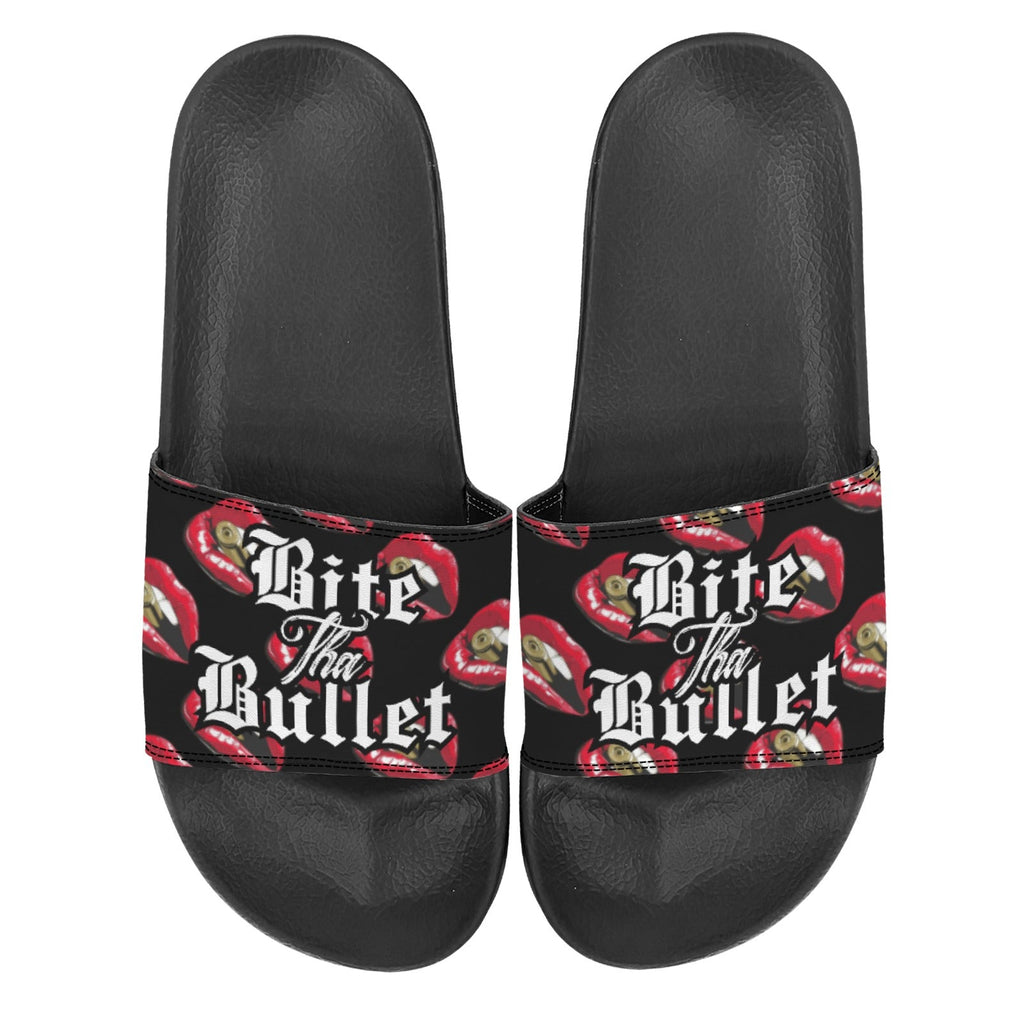 BOOJI ITALY BITE THA BULLET COLLECTION MEN'S BLACK SOLE SLIDES