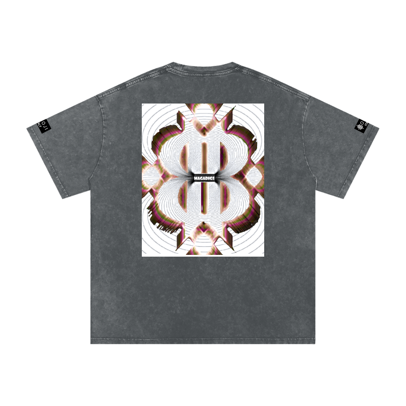 BOOJI ITALY MAGADIGS COLLECTION LOGO SNOW WASHED T-SHIRT