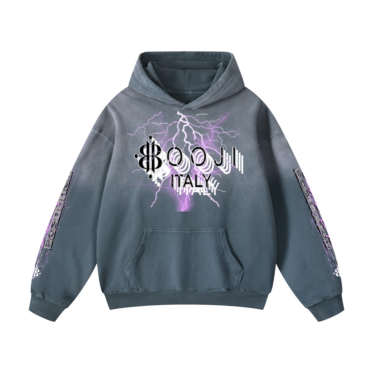 BOOJI ITALY SUPER POSITION COLLECTION HEAVYWEIGHT SUNFADED HOODIE