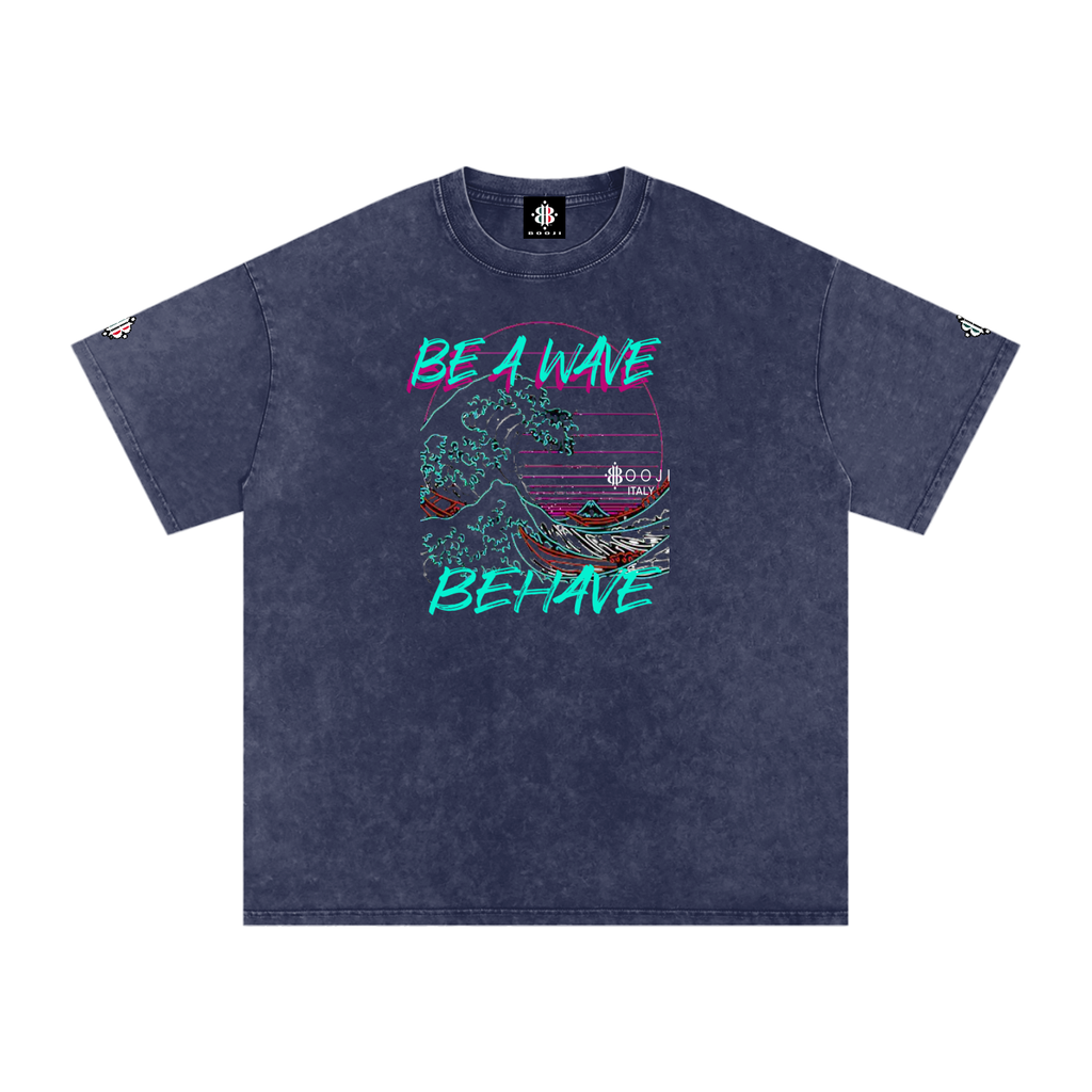 BOOJI ITALY BE A WAVE BEHAVE SNOW WASHED T-SHIRT