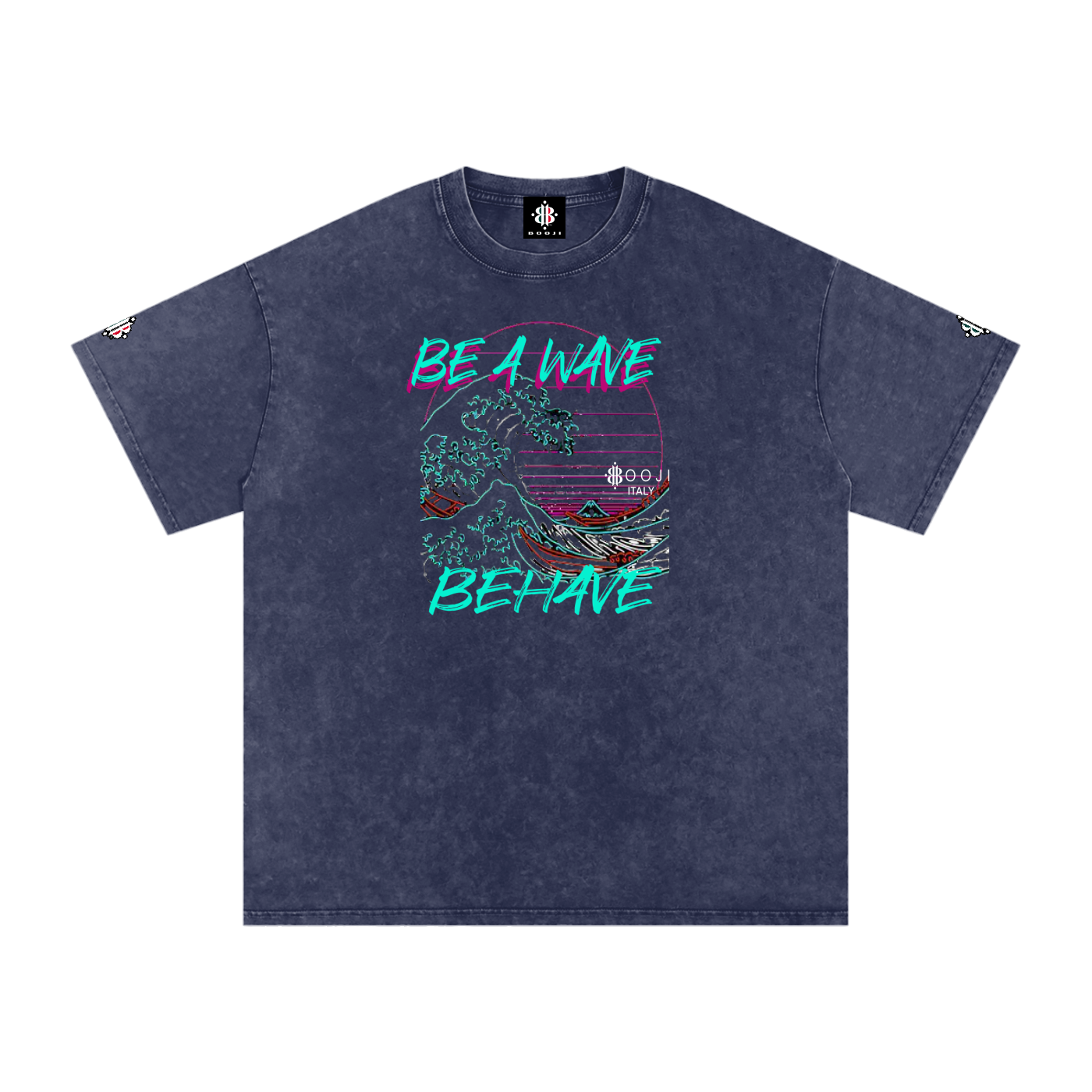 BOOJI ITALY BE A WAVE BEHAVE SNOW WASHED T-SHIRT
