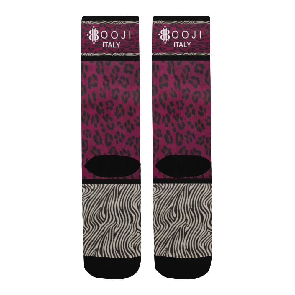 BOOJI ITALY WILD INFLUENCE COLLECTION MEN'S BLACK TUBE SOCKS
