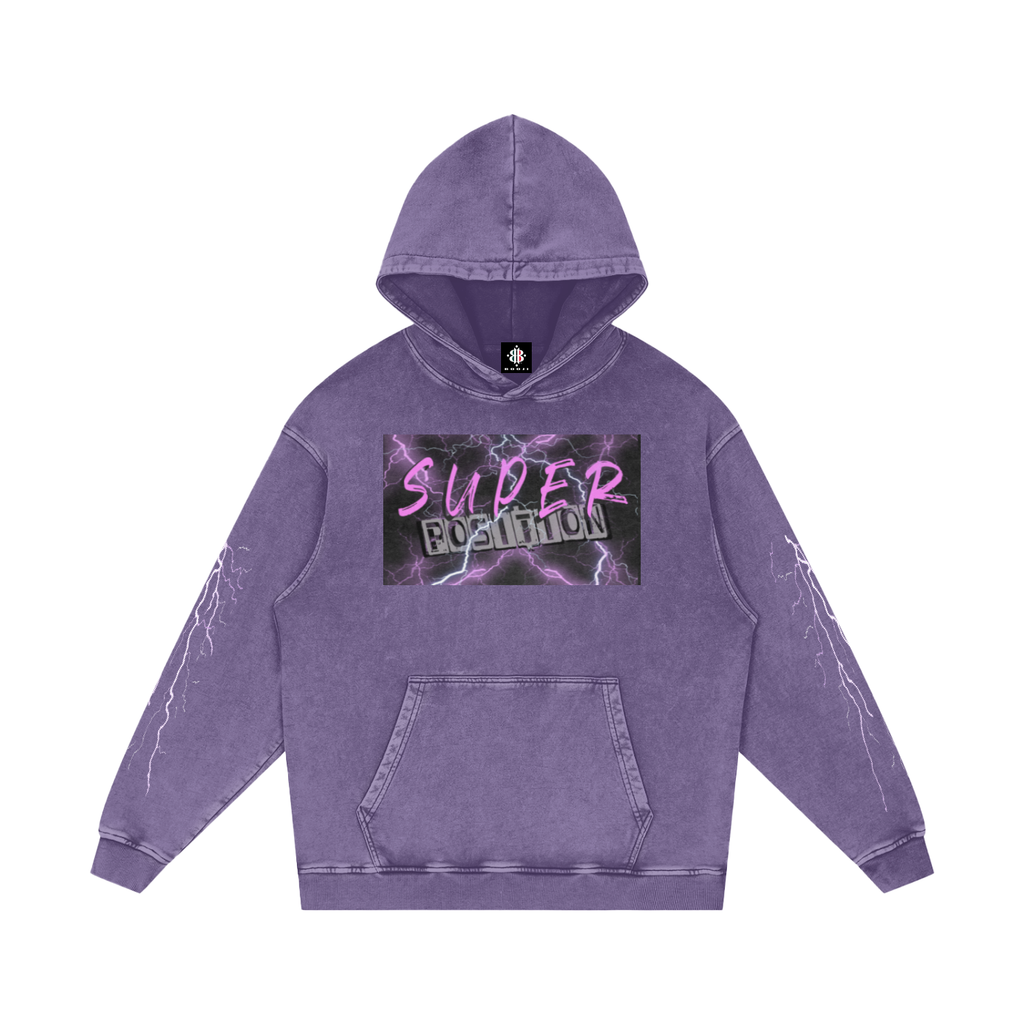 BOOJI ITALY SUPER POSITION COLLECTION MATRIX SNOW WASHED HOODIE