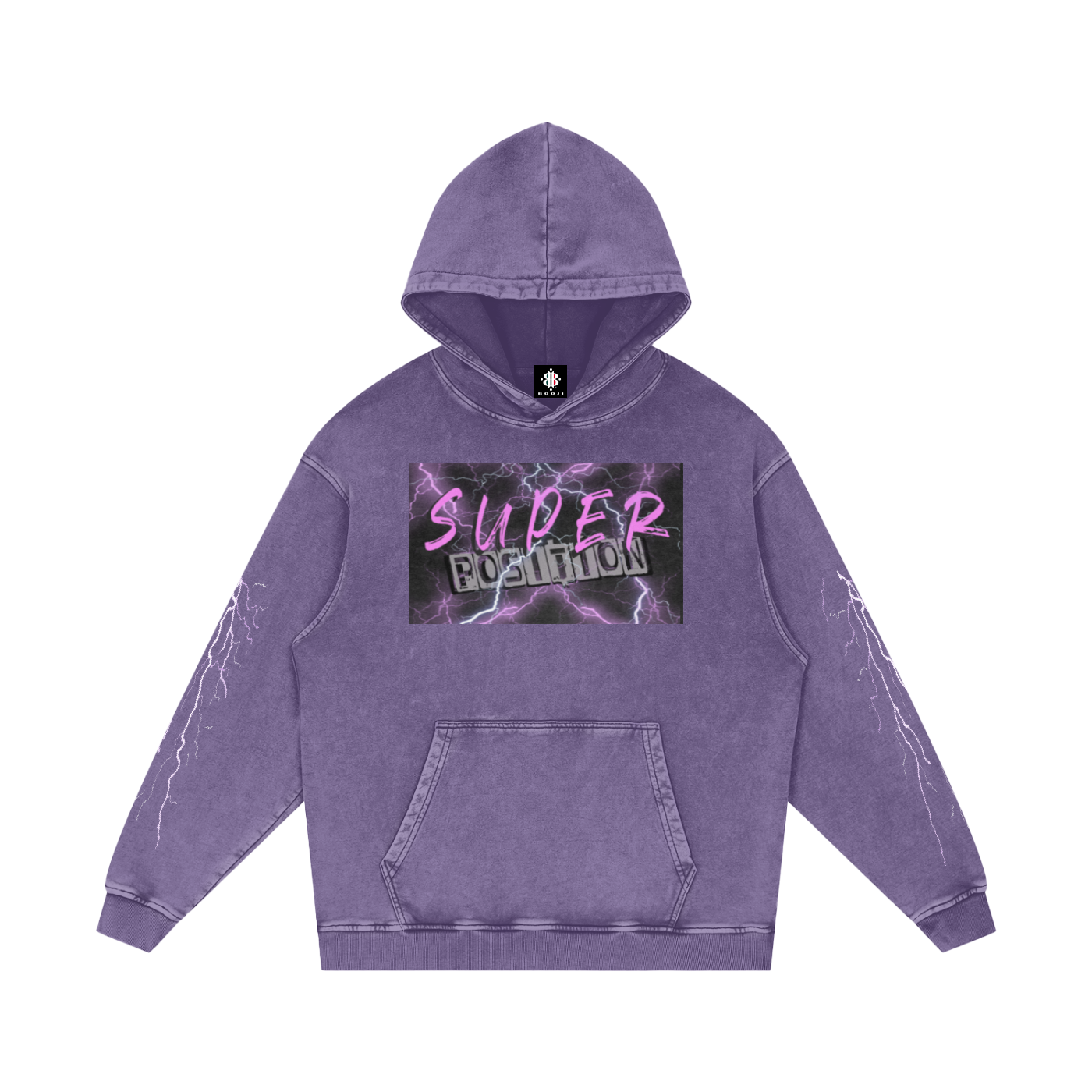 BOOJI ITALY SUPER POSITION COLLECTION MATRIX SNOW WASHED HOODIE