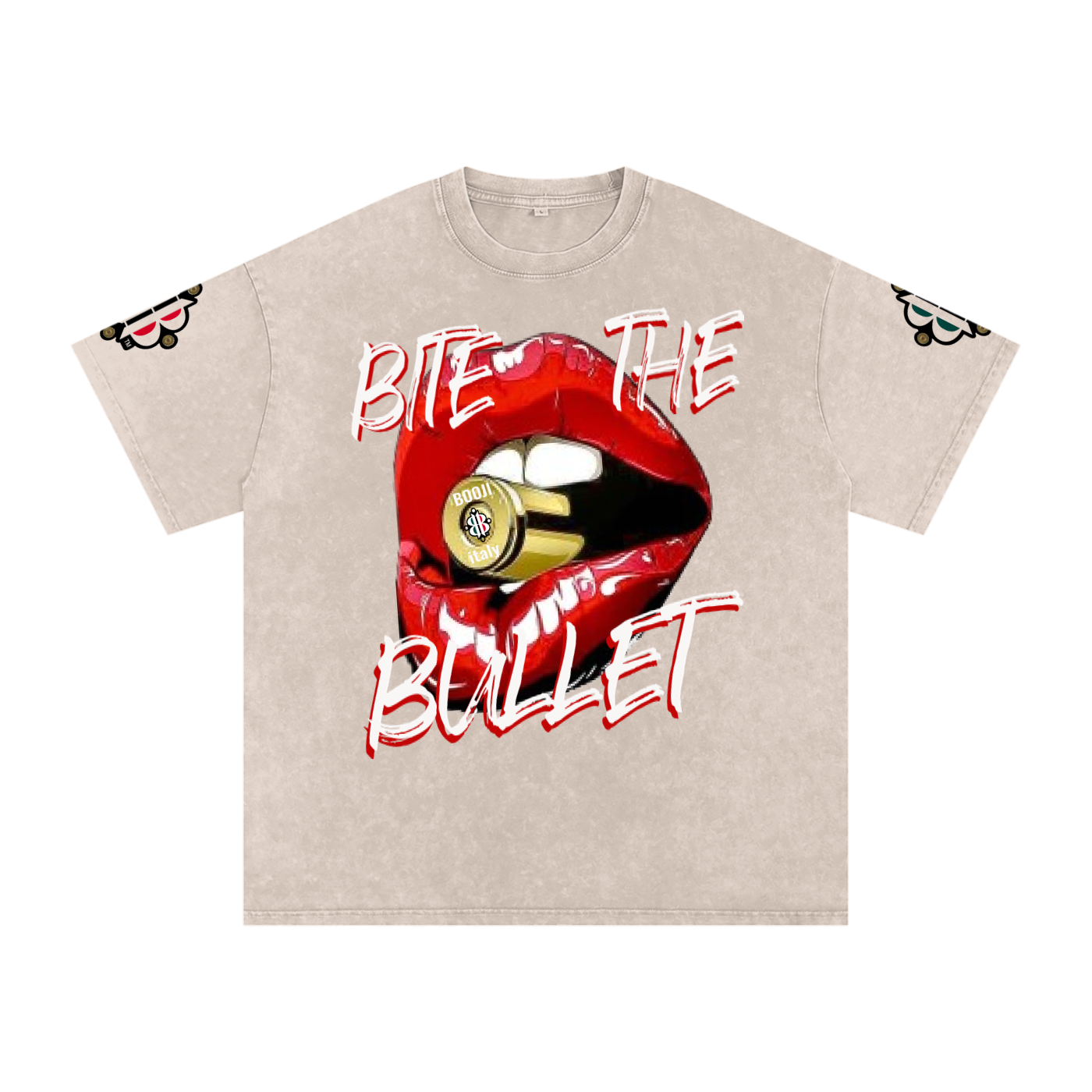 BOOJI ITALY "BITE THE BULLET" SNOW WASHED T-SHIRT