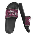 BOOJI ITALY WILD INFLUENCE COLLECTION LOGO MEN'S BLACK SOLE SLIDES Custom Men's One-piece Slippers