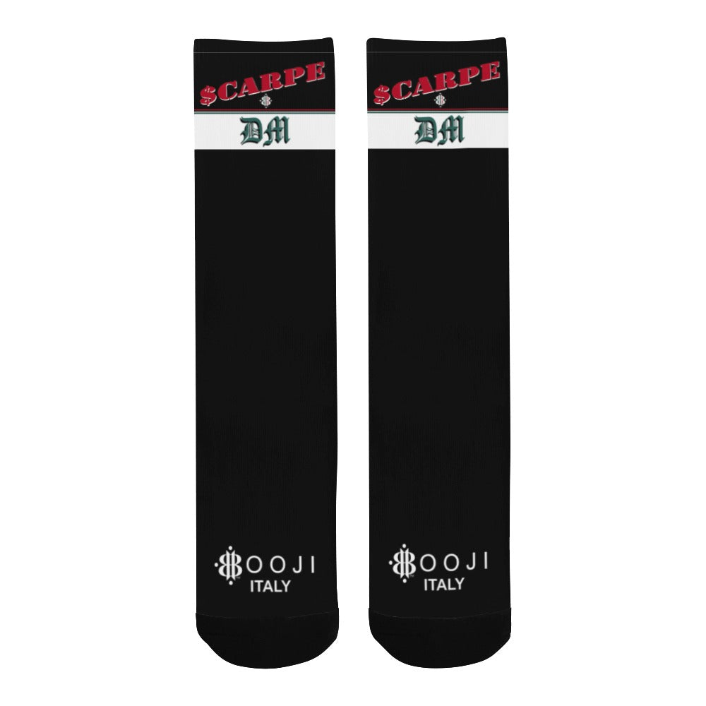 BOOJI ITALY SCARPE DM COLLECTION MEN'S BLACK TUBE SOCKS