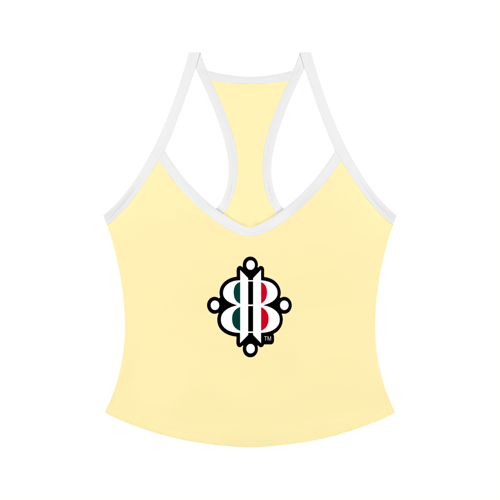 BOOJI ITALY 4 EVER $ LOGO WOMEN'S COLOR BLOCK YOGA TANK TOP