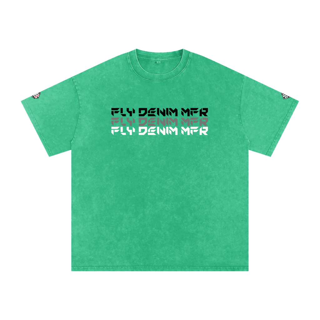 BOOJI ITALY "FLY DENIM MFR." SNOW WASHED T-SHIRT