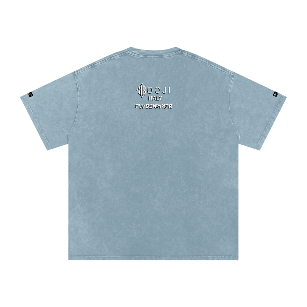 BOOJI ITALY "FLY DENIM MFR." SNOW WASHED T-SHIRT