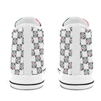 BOOJI ITALY 4 EVER $ LOGO PATTERN MEN'S WHITE CANVAS SHOES