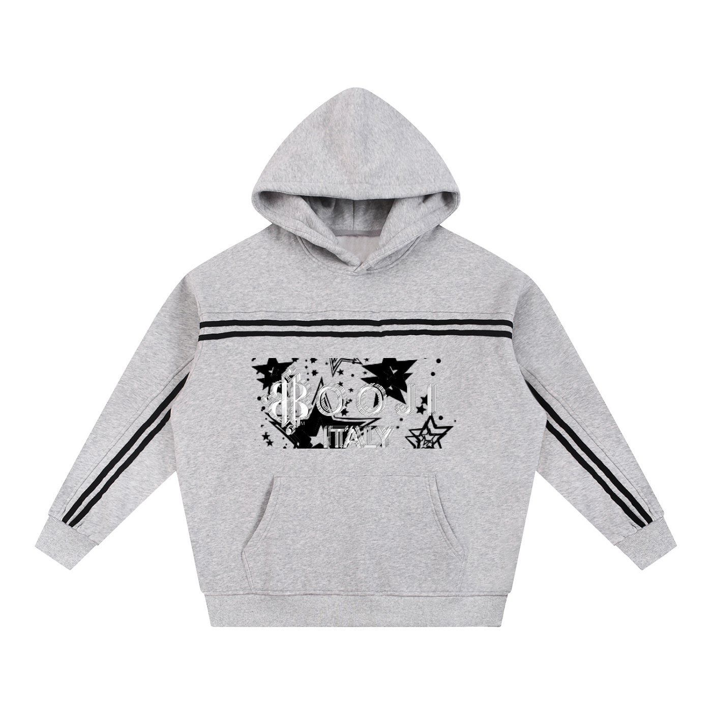 BOOJI ITALY WINGED 4 EVER $ LOGO MEN'S SUNFADED FLEECE HOODIE