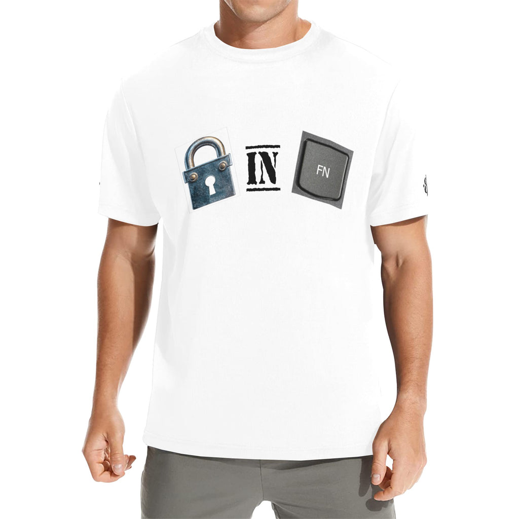 LOCK IN FN LOGO T-SHIRT Men's All Over Print Crew Neck T-Shirt(T40-2) | Ships from USA