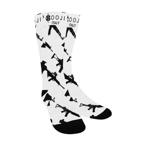 BOOJI ITALY CLICK BANG COLLECTION LOGO MEN'S WHITE SOCKS