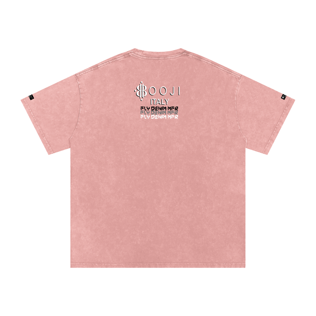 BOOJI ITALY "FLY DENIM MFR." SNOW WASHED T-SHIRT