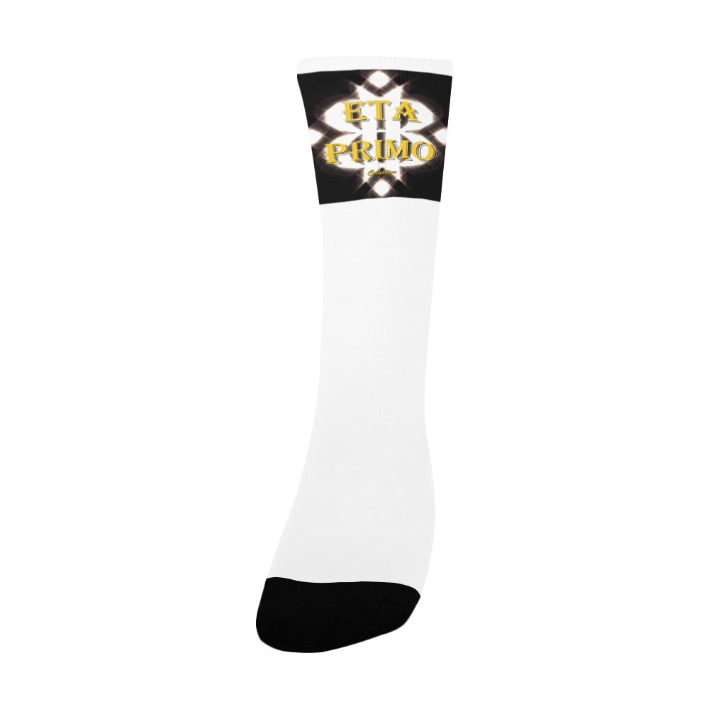 BOOJI ITALY ETA PRIMO COLLECTION WOMEN'S WHITE CREW SOCKS Women's Custom Socks