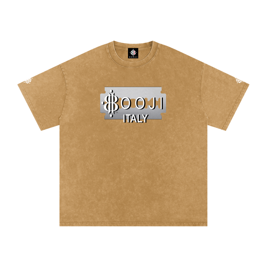 BOOJI ITALY SUPER POSITION COLLECTION RAZORS EDGE SNOW WASHED T-SHIRT
