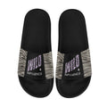 BOOJI ITALY WILD INFLUENCE ZEBRA LOGO MEN'S BLACK SOLE SLIDES