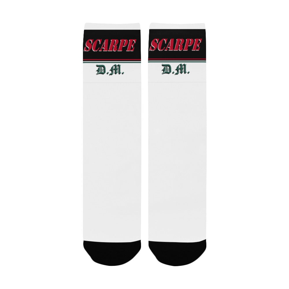 BOOJI ITALY SCARPE DM COLLECTION WOMEN'S WHITE CREW SOCKS Women's Custom Socks