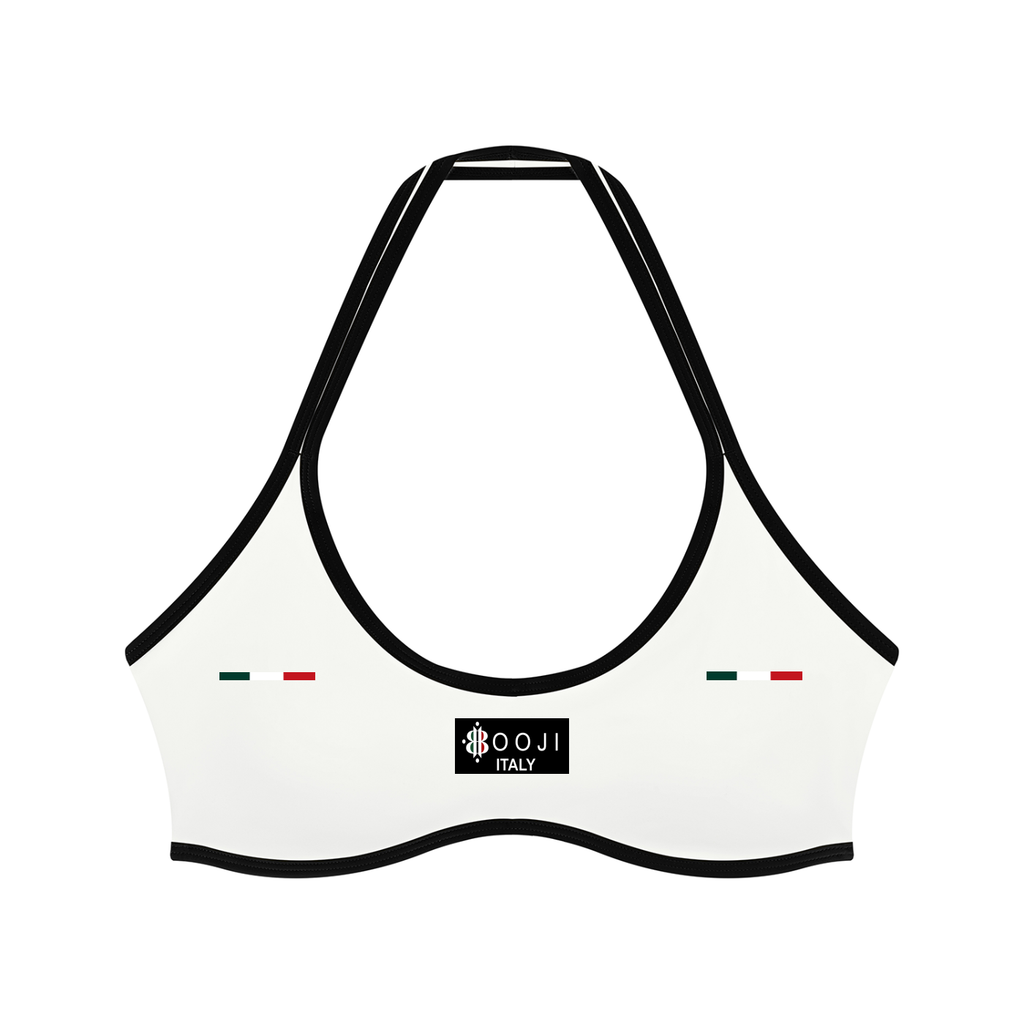 BOOJI ITALY 4 EVER $ LOGO WOMEN'S HALTER YOGA SPORTS BRA