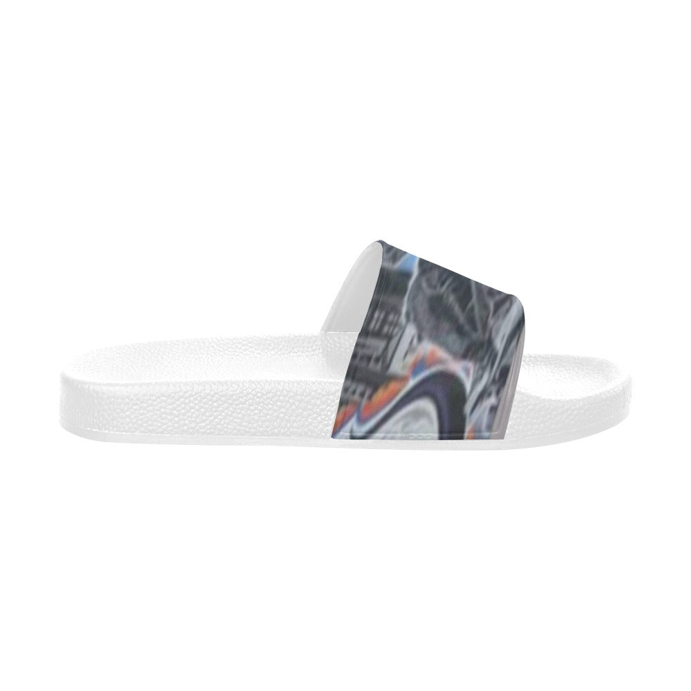 BOOJI ITALY SK8R'S COLLECTION RIP JAY MEN'S WHITE SOLE SLIDES