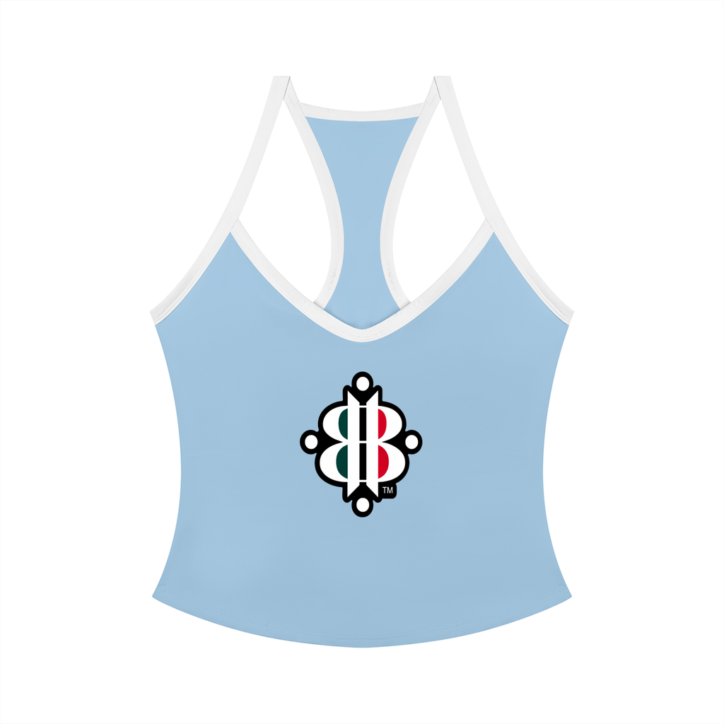 BOOJI ITALY 4 EVER $ LOGO WOMEN'S COLOR BLOCK YOGA TANK TOP