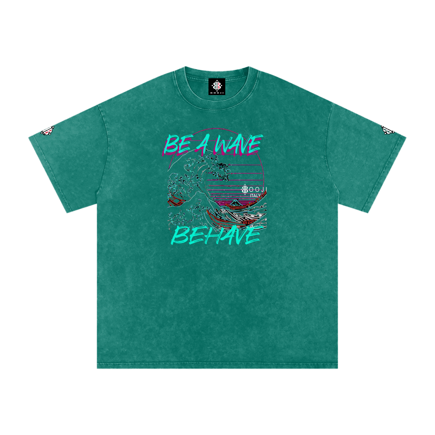 BOOJI ITALY BE A WAVE BEHAVE SNOW WASHED T-SHIRT
