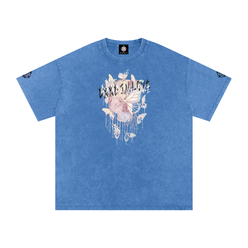BOOJI ITALY DXXD IN LOVE BUTTERFLIES SNOW WASHED T-SHIRT