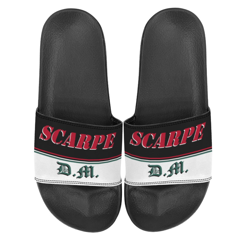 BOOJI ITALY SCARPE DM COLLECTION MEN'S BLACK SOLE SLIDES