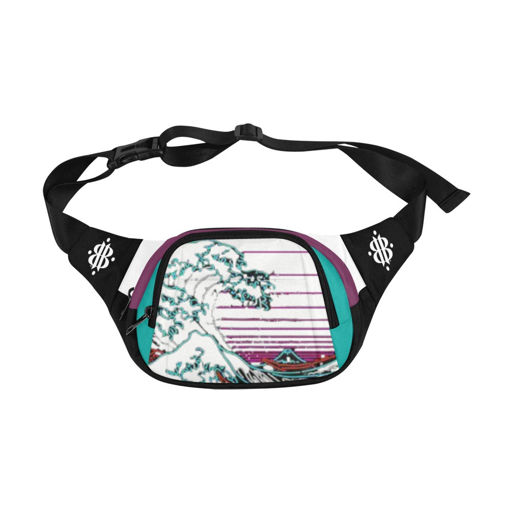 BOOJI ITALY BE A WAVE, BEHAVE COLLECTION BLACK WAIST BAG
