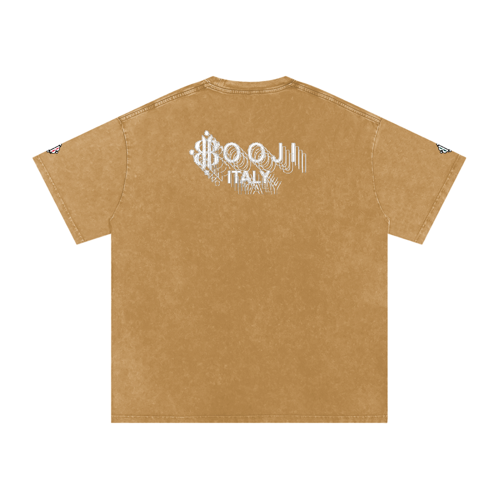 BOOJI ITALY "BE A WAVE, BEHAVE." SNOW WASHED T-SHIRT